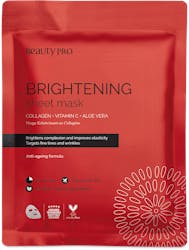 BeautyPro Brightening Sheet Mask Collagen, Vitamin C & Aloe Vera 23ml
