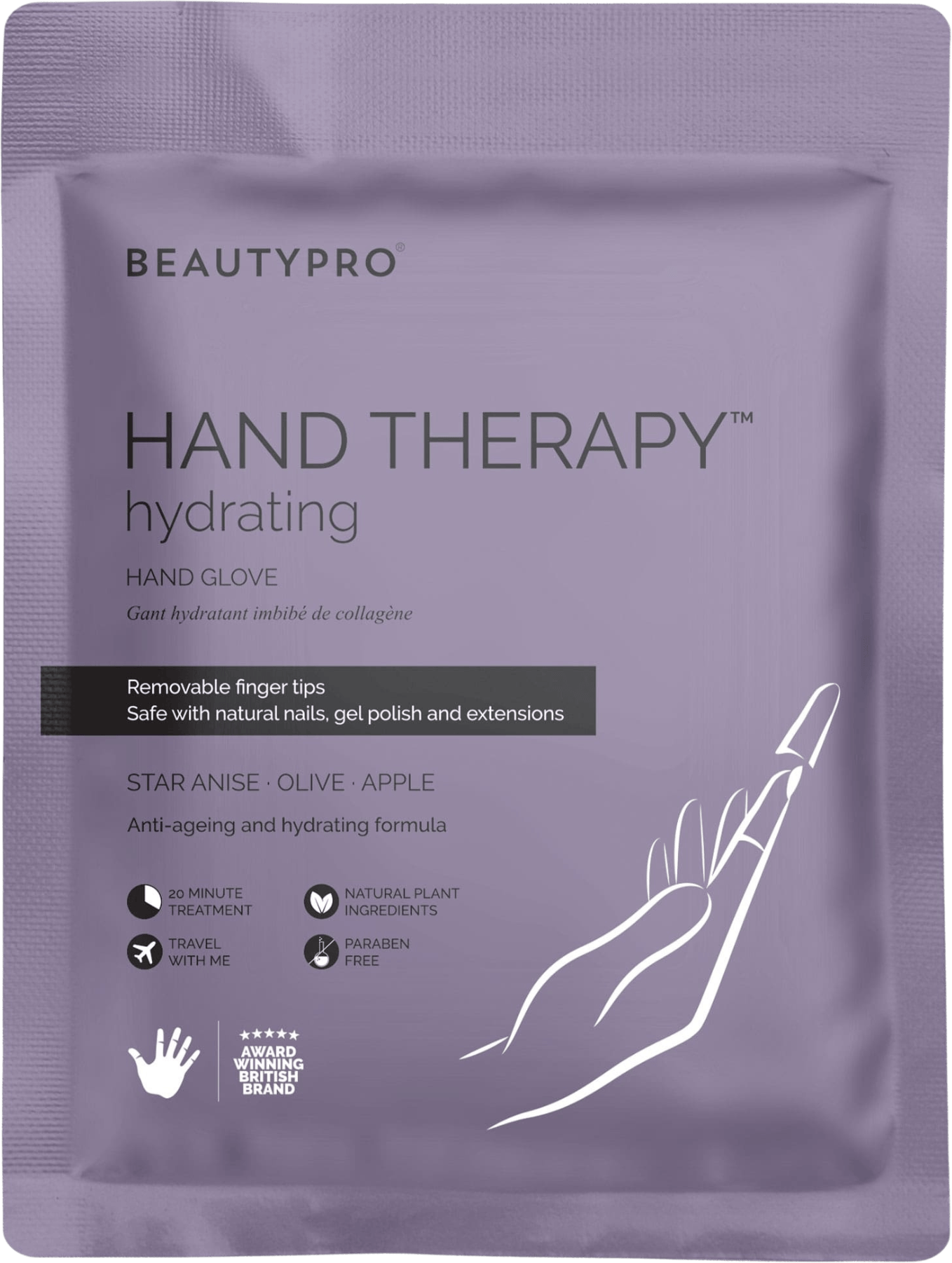 BeautyPro HAND THERAPY Gloves with Removable Fingertips