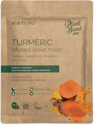 BeautyPro Tumeric Infused Sheet Mask Turmeric, Sugar Cane & Soybean 22ml