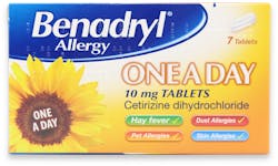 Benadryl Allergy One-A-Day Cetirizine Dihydrochloride 7 Tablets
