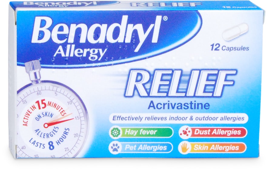 Benadryl Allergy Relief 12 Capsules