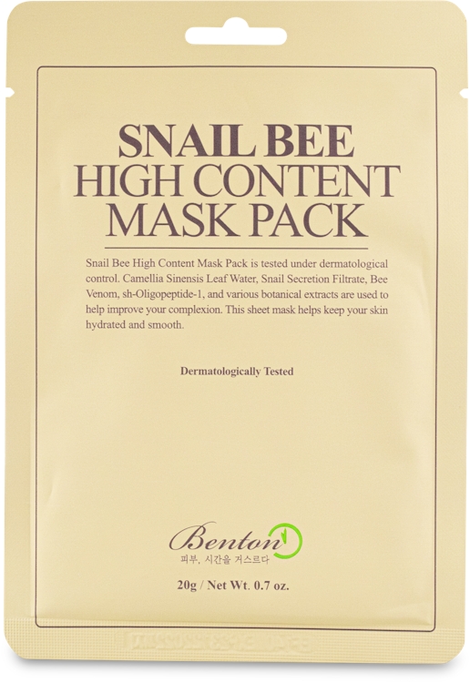 Photos - Facial Mask Benton Snail Bee High Content Mask 20g 