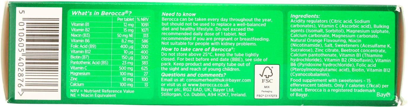 Berocca Orange Effervescent 15 Tablets - 2