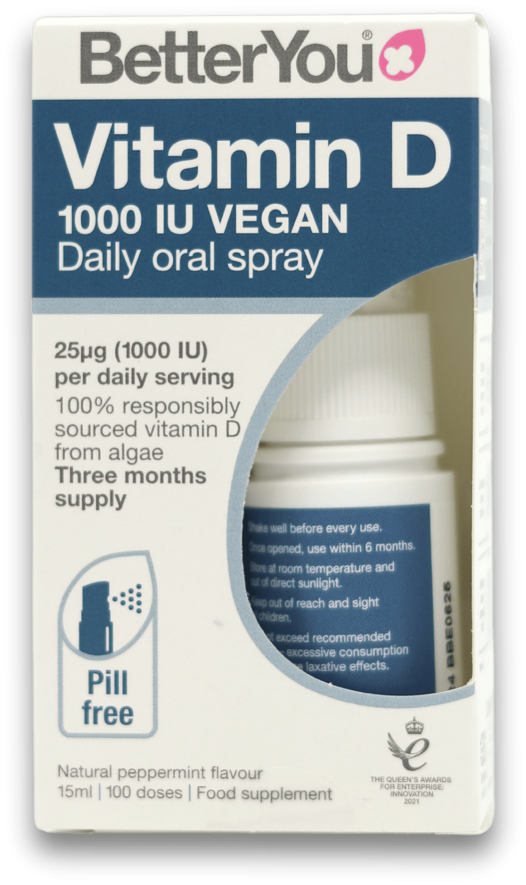 BetterYou Vitamin D D1000IU Vegan Oral Spray 15ml