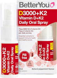 BetterYou D3000 Vitamin D + K2 Oral Spray 12ml