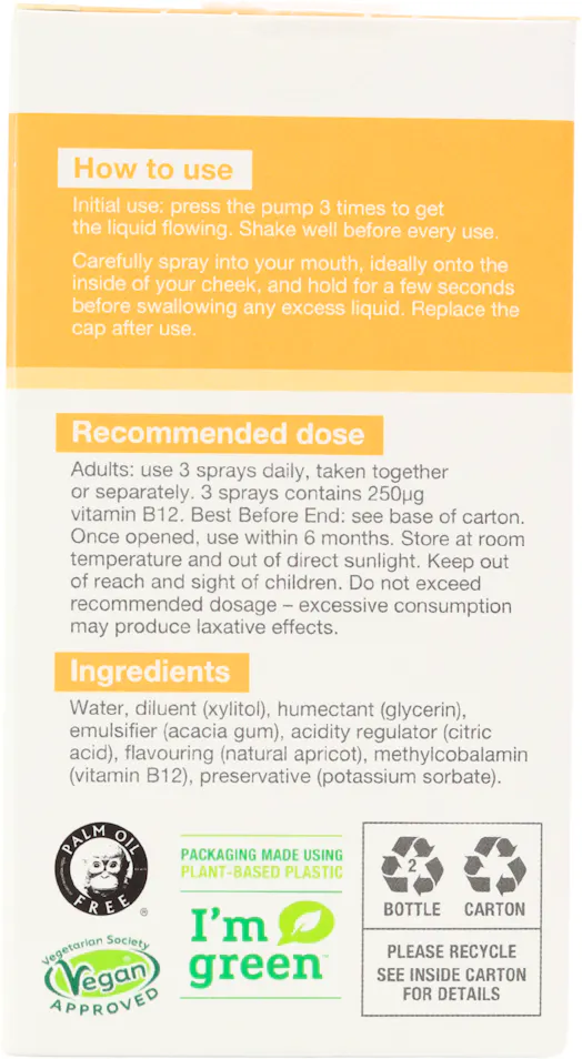 BetterYou Vitamin B12 High Strength Daily Oral Spray 15ml - 2