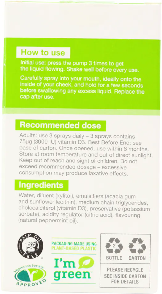 BetterYou Vitamin D High Strength Daily Oral Spray 15ml - 2