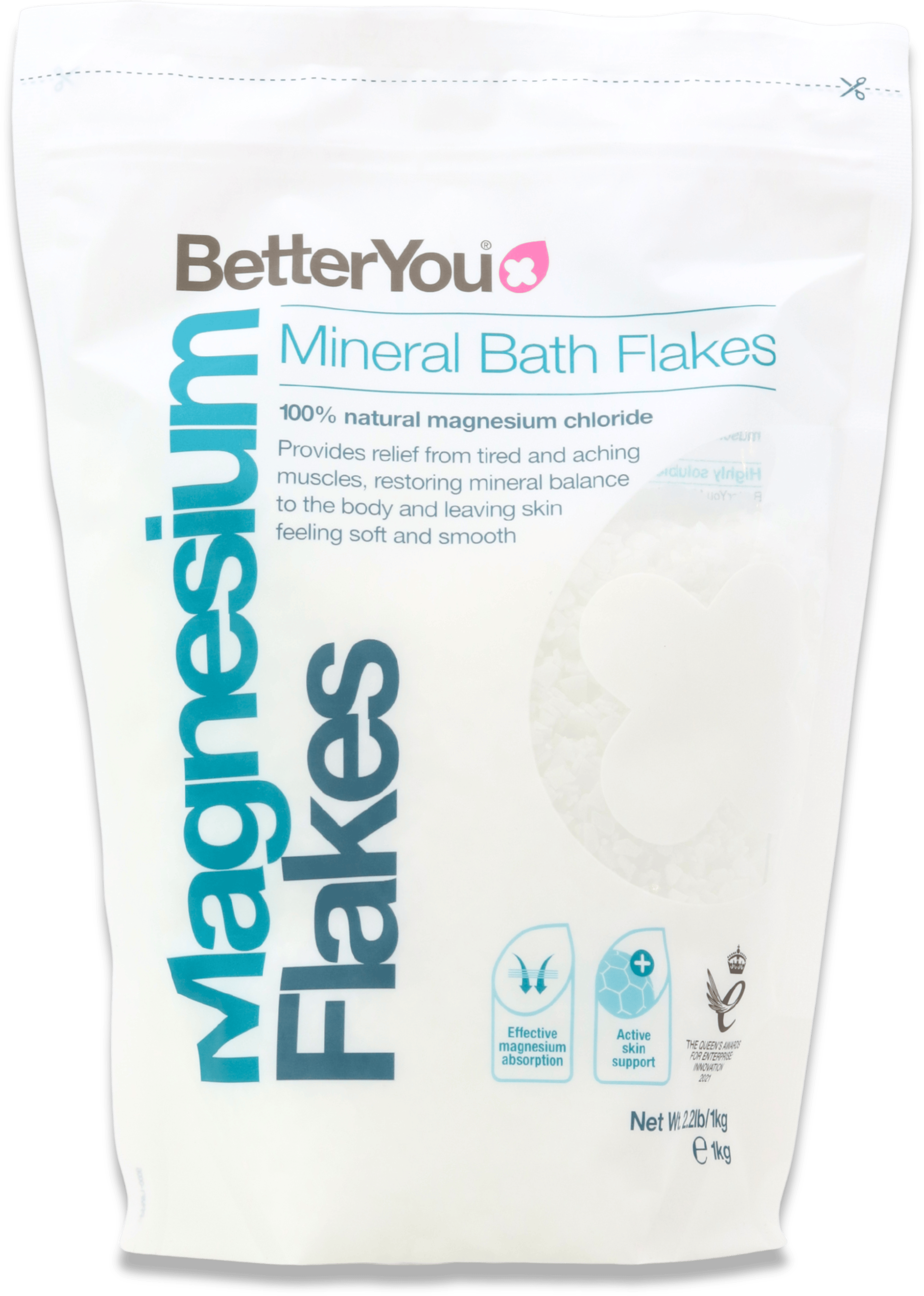 BetterYou Magnesium Mineral Bath Flakes 1kg