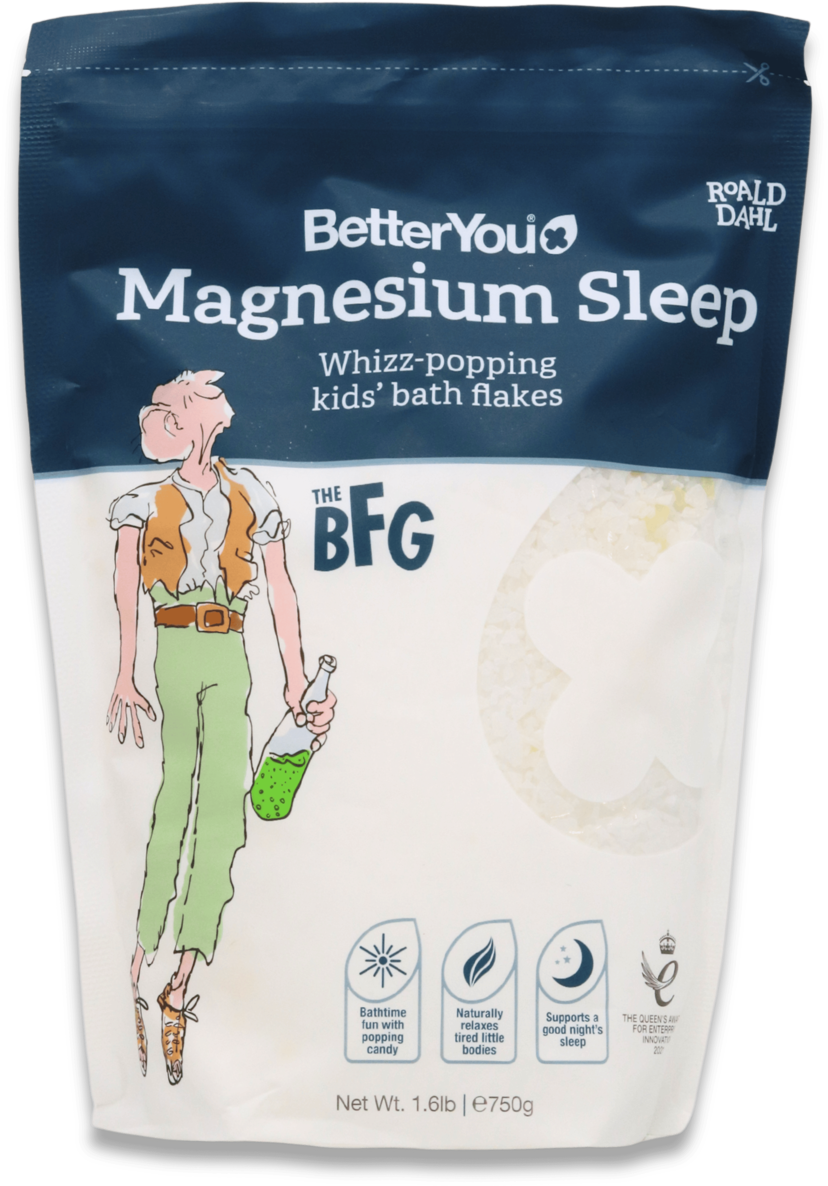 BetterYou Magnesium Sleep Whizz-Popping Kids Bath Flakes 750g