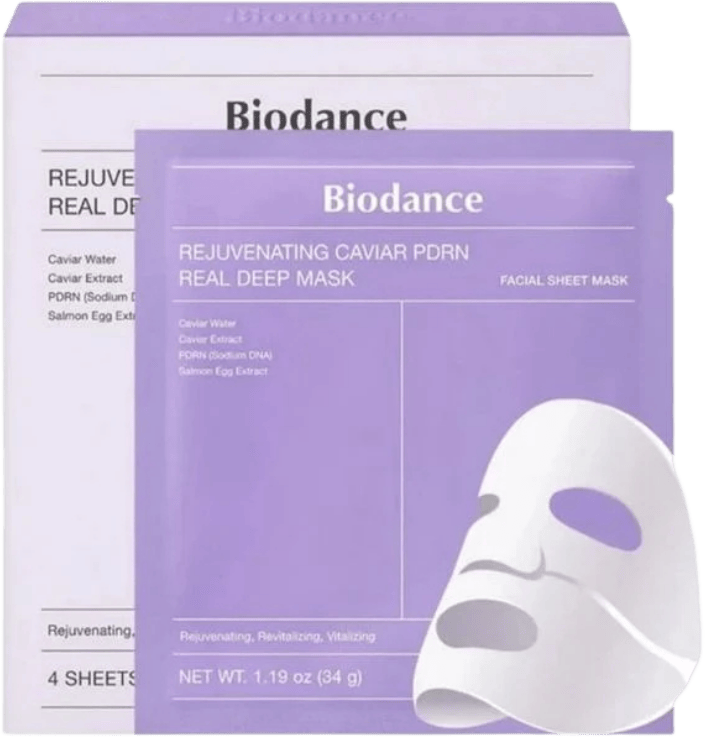 Biodance Rejuvenating Caviar PDRN Real Deep Mask Sheets 4 x 34g