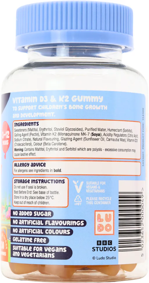 Natures Aid Bluey Bone Support 3-12 Years 30 Tropical Gummies - 3