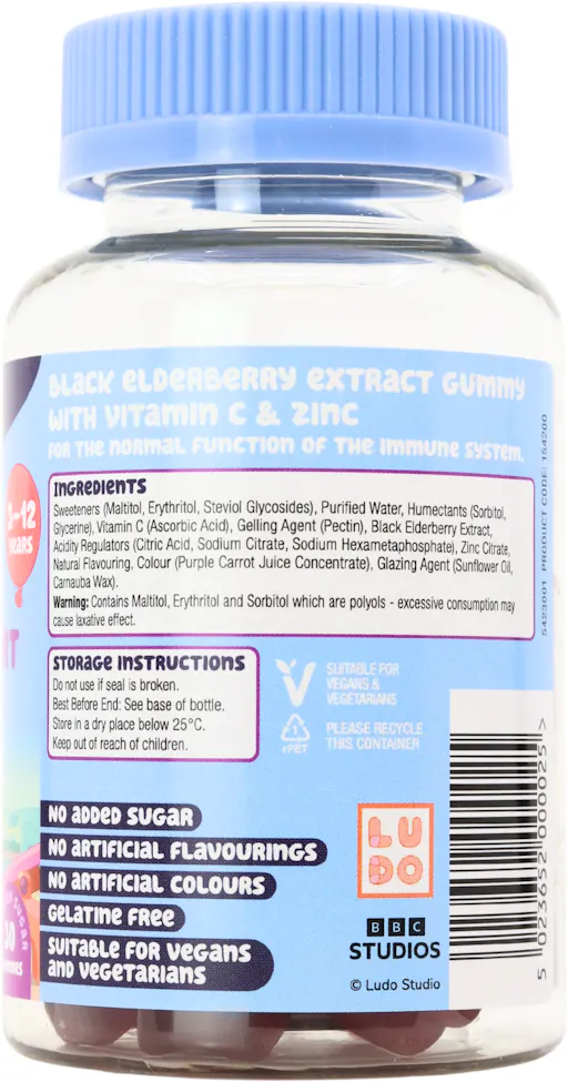 Natures Aid Bluey Immune Support 3-12 Years 30 Mixed Berry Gummies - 2