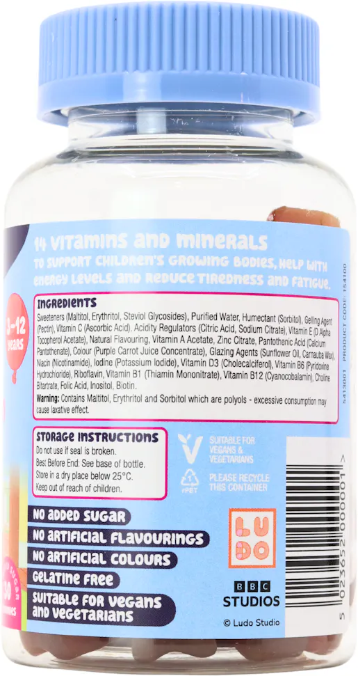 Natures Aid Bluey Multivitamin 3-12 Years 30 Strawberry Gummies - 2