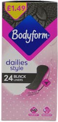 Bodyform Dailies Style Black 24 Liners