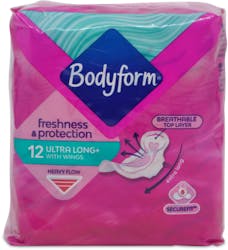 Bodyform Freshness & Protection Heavy Flow 12 Pack
