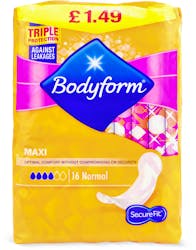 Bodyform Sca Maxi Hygiene Normal Pads 16 Pads