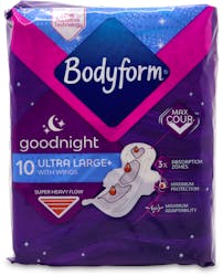 Bodyform Goodnight Ultra Large+ with Wings 10 Pack