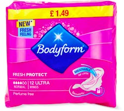 Bodyform Ultra Normal Towels with Wings 12 Pack