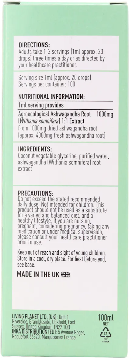 Botanicals For Life Agroecological Ashwagandha Extract 100ml - 2