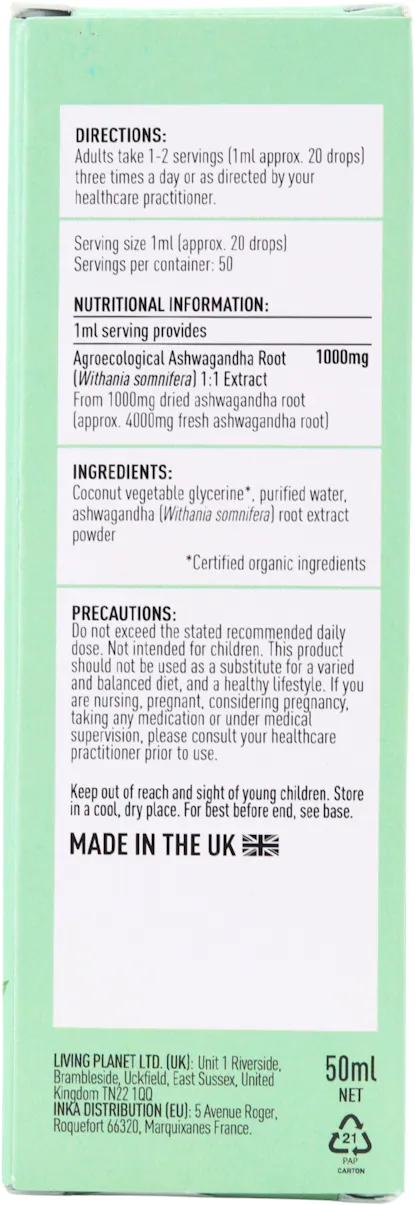 Botanicals For Life Agroecological Ashwagandha Extract 50ml - 2