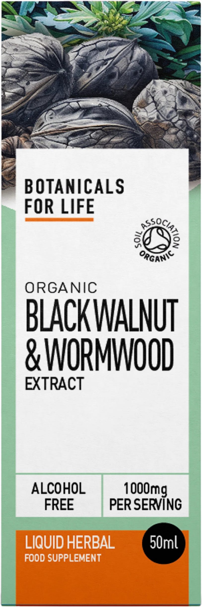 Botanicals For Life Organic Black Walnut & Wormwood Extract 50ml