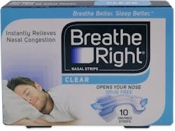 Breathe Right Clear Nasal Strips 10 Pack