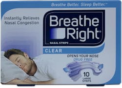 Breathe Right Clear Sleep Strips Large 10 Pack