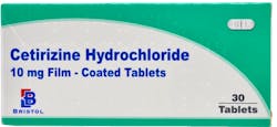 Bristol Cetirizine Hydrochloride 10mg 30 Tablets