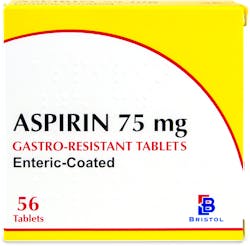 Bristol Aspirin 75mg Gastro-Resistant 56 Tablets