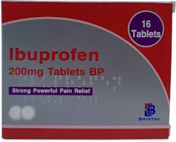 Bristol Ibuprofen 200mg BP  16 Tablets
