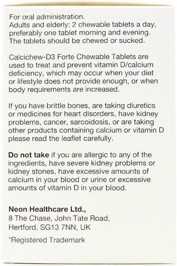 Calcichew D3 Forte 100 Chewable Tablets - 2