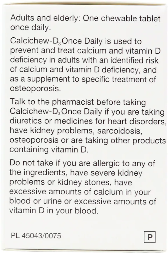 Calcichew-D3 Once Daily Chewable Tablets 30 Pack - 3