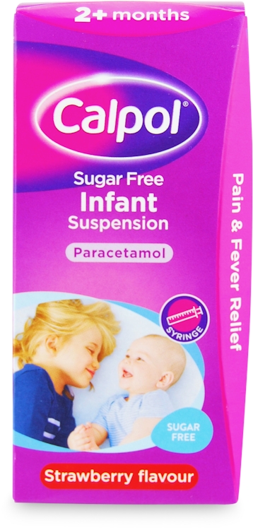 Calpol Infant Suspension Sugar Free Strawberry 100ml