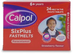 Calpol SixPlus Fastmelts Strawberry Flavour Pack of 24