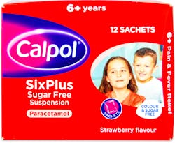 Calpol Six Plus Paracetamol Sachets 12 Pack