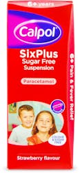 Calpol SixPlus Sugar Free Strawberry Flavour Suspension 200ml