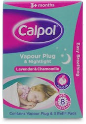 Calpol Vapour Plug and Nightlight Lavender and Chamomile Refill Pads Pack Of 3
