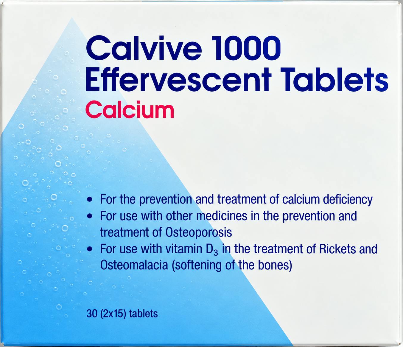 Calvive 1000 30 Effervescent Tablets