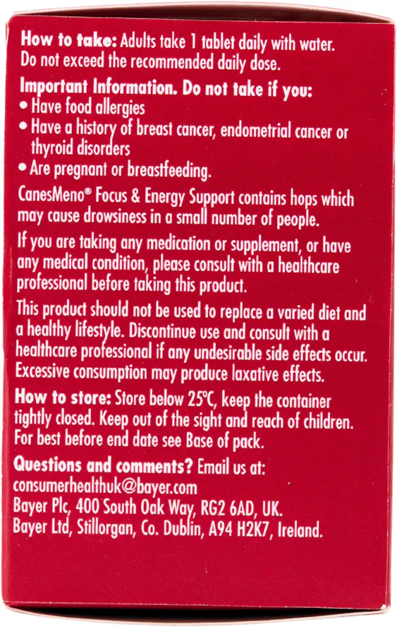 CanesMeno Focus & Energy 30 Tablets - 3