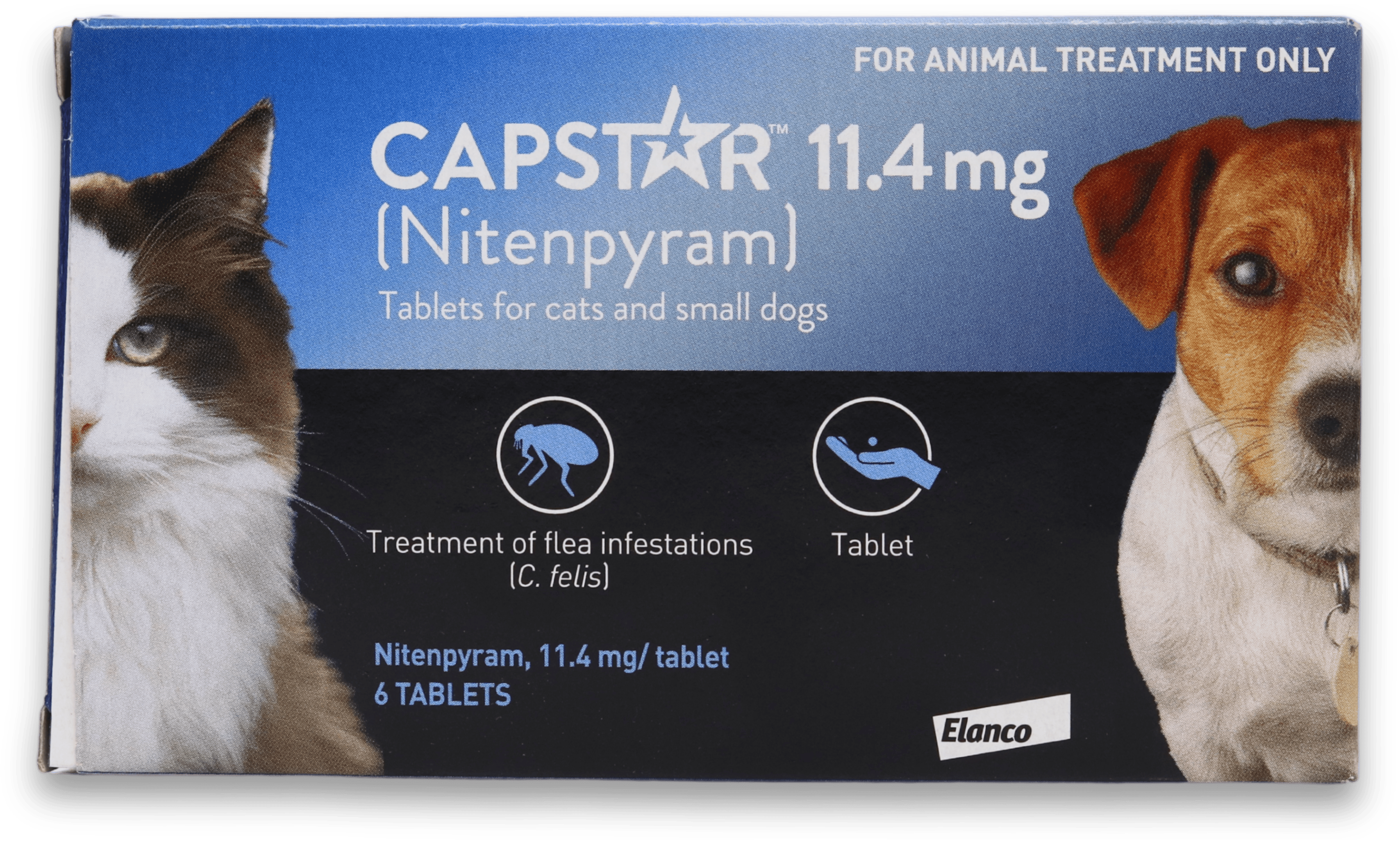 Capstar 11.4mg Nitenpryram for Cats & Small Dogs 6 Tablets