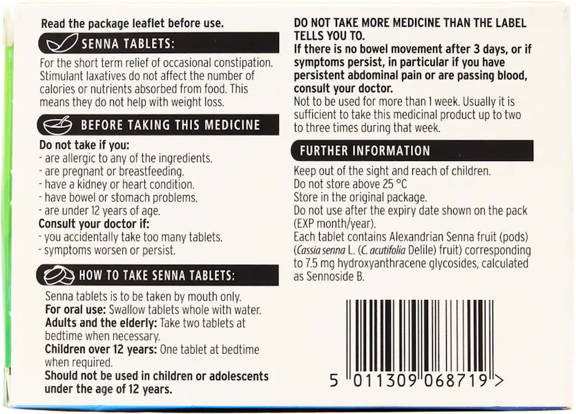 Care+ Senna 12 Years Plus 7.5mg 100 Tablets - 2