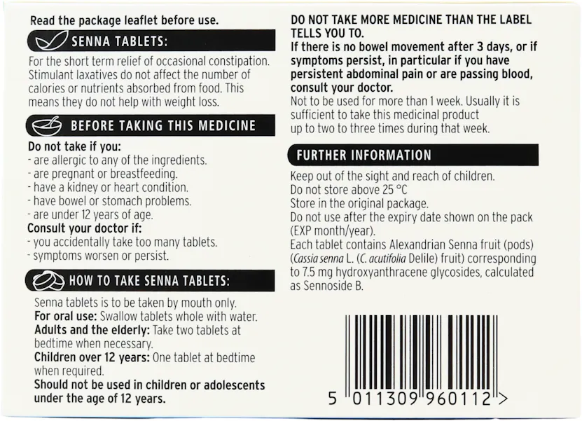 Care+ Senna 7.5mg 60 Tablets - 2