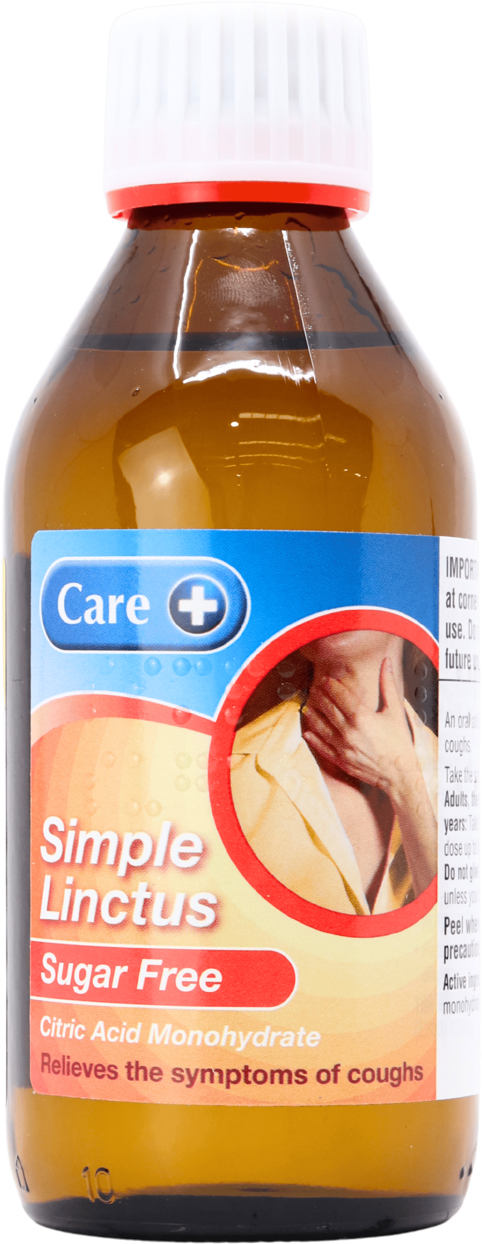 Care+ Simple Linctus Sugar Free Cough Syrup 200ml