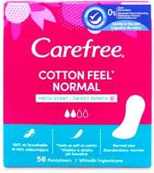 Carefree Pantyliners Normal Cotton Fresh 56 pack