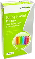 Careway 7-Day Spring Loaded Pill Box