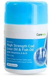 Careway Cod Liver Oil Vitamins A & D 500mg 30 pack