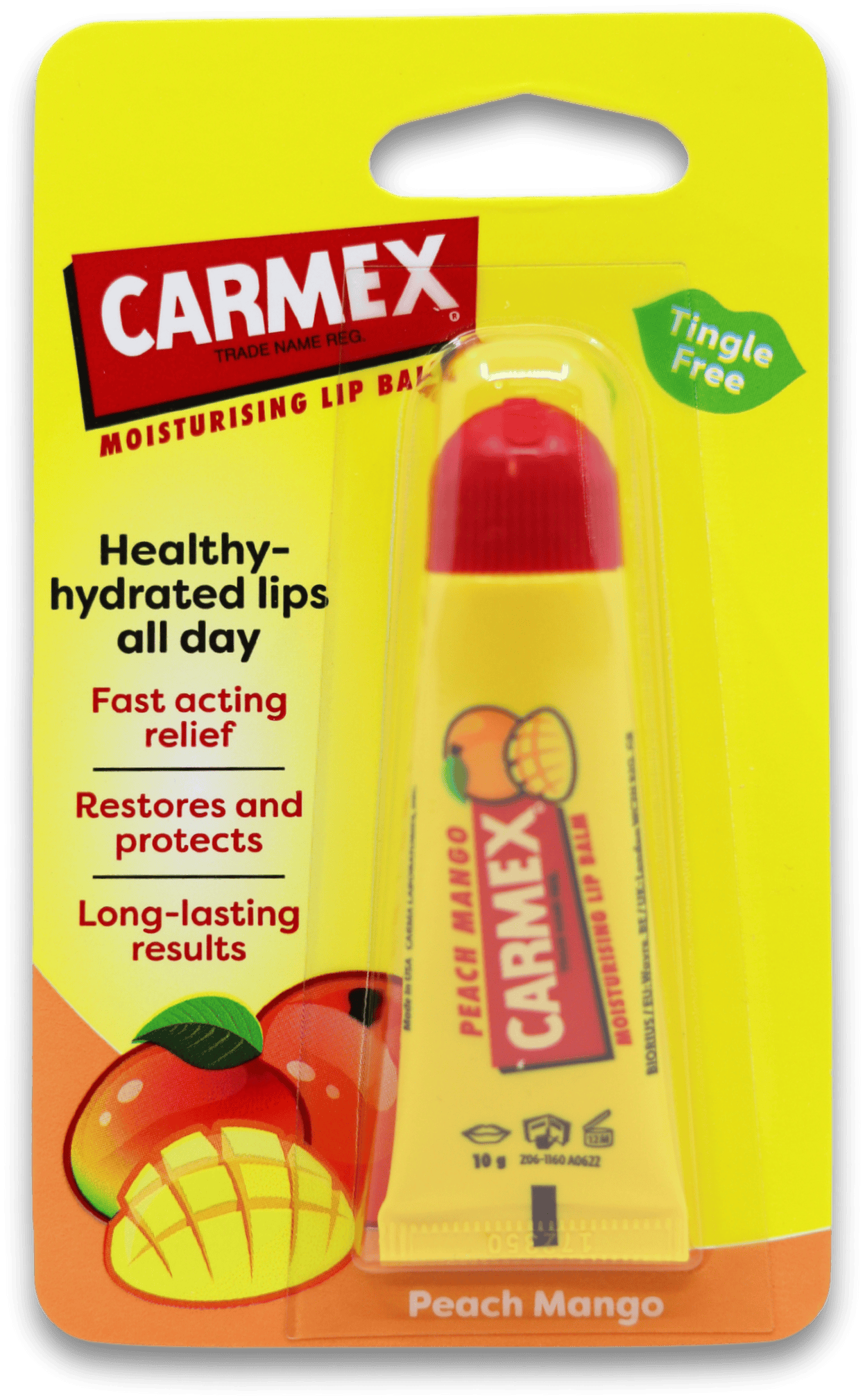 Carmex Moisturising Lip Balm Peach & Mango SPF15 10g