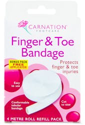 Carnation Finger and Toe Bandage 4m Roll Refill Pack