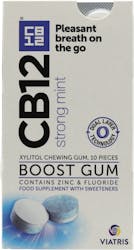 CB12 Boost Sugar Free Mint Gum 10 Pieces