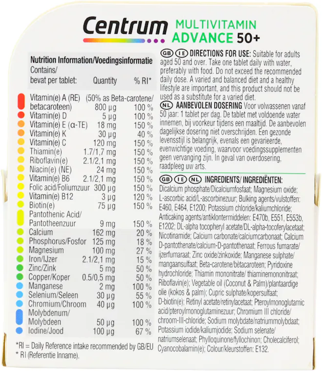 Centrum Multivitamin Advance 50+ 30 Tablets - 2